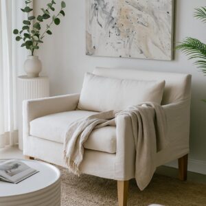 Butaca con zócalo con funda